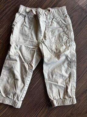 Circo Khaki Elastic-Waist Cargo Pants